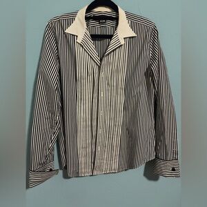 Ralph Lauren Black and White Striped Shirt